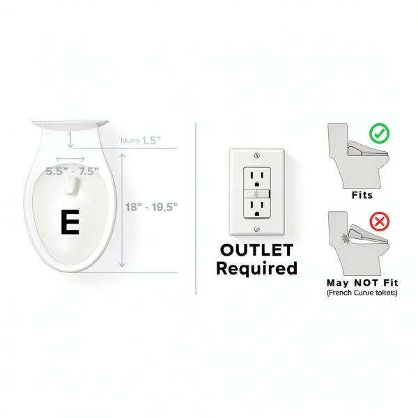 SmartBidet SB-3000 Bidet Seat for Elongated Toilets with LED Light-15