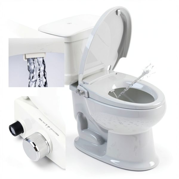 Bidet Toilet Seat Elongated Clirass SC-HEY02 Slow-Close Dual Nozzles-1