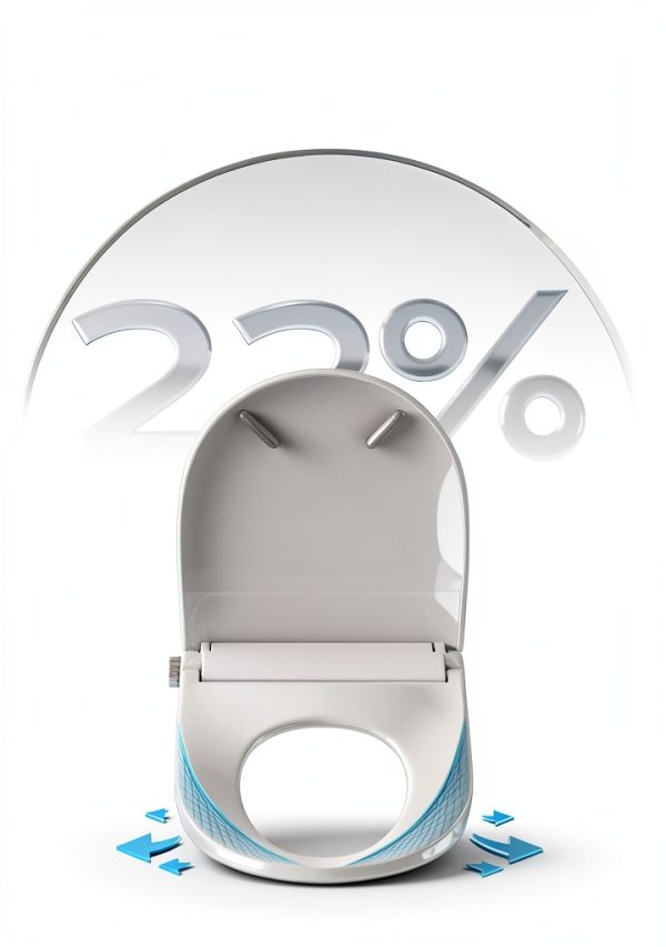 Sosh Auto Open Lid Bidet Seat, Smart Max Electric Toilet Seat with Instant Warm Water, Dryer, Front and Rear Wash, Remote Control, Self-Cleaning Nozzle, Eco Mode-5