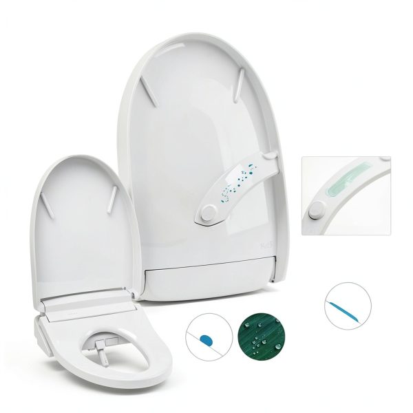 TOTO® WASHLET® S5 Electronic Bidet Toilet Seat with Instantaneous Water Heating, PREMIST and EWATER+ Wand Cleaning, Round, Cotton White - SW3445#01-3
