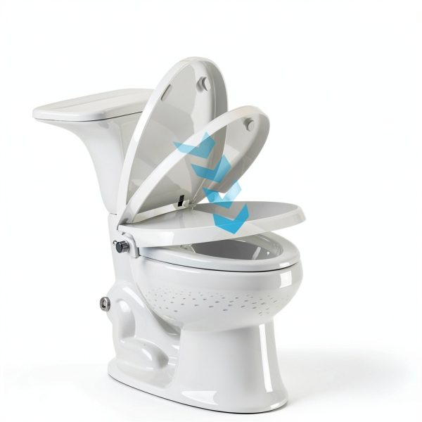 Bidet Toilet Seat Elongated Clirass SC-HEY02 Slow-Close Dual Nozzles-2