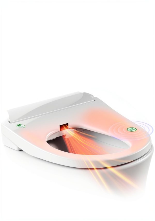 Sosh Auto Open Lid Bidet Seat, Smart Max Electric Toilet Seat with Instant Warm Water, Dryer, Front and Rear Wash, Remote Control, Self-Cleaning Nozzle, Eco Mode-4