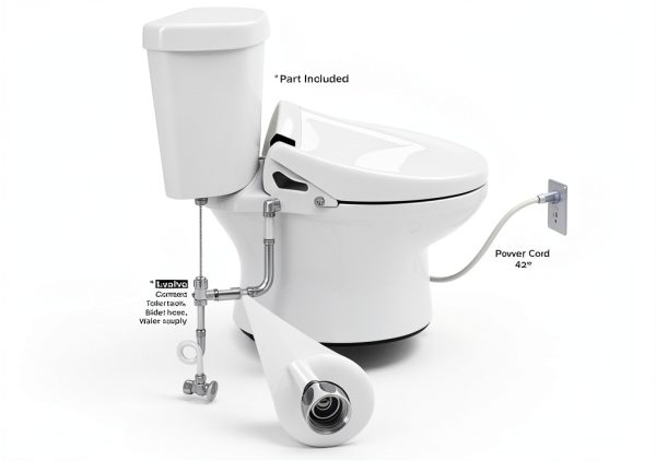 SmartBidet SB-3000 Bidet Seat for Elongated Toilets with LED Light-14