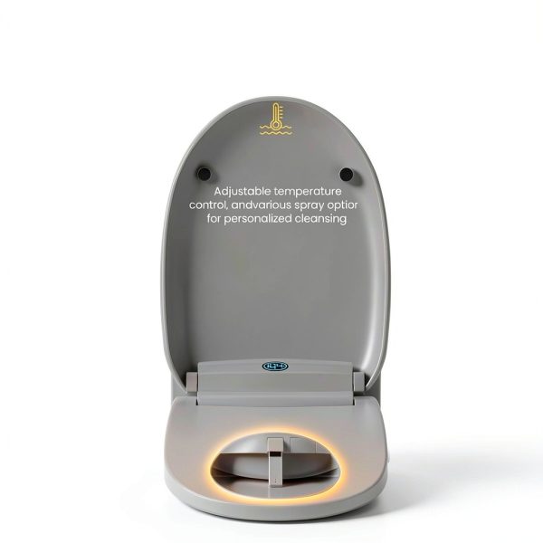 Bidet Toilet Seat, Electric Smart Heated Toilet Seat with Instant Warm Water & Dryer, Multiple Spraying Modes, Self-Clean Nozzle,Remote Control, Night Light, Soft Closed Toilet Lid-1