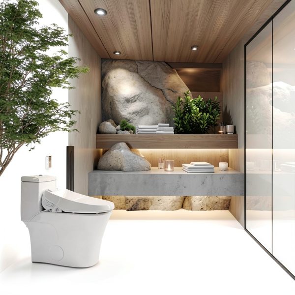 SmartBidet SB-3000 Bidet Seat for Elongated Toilets with LED Light-1
