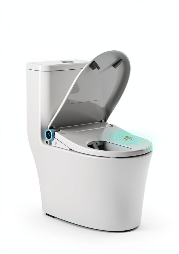 Sosh Auto Open Lid Bidet Seat, Smart Max Electric Toilet Seat with Instant Warm Water, Dryer, Front and Rear Wash, Remote Control, Self-Cleaning Nozzle, Eco Mode-1