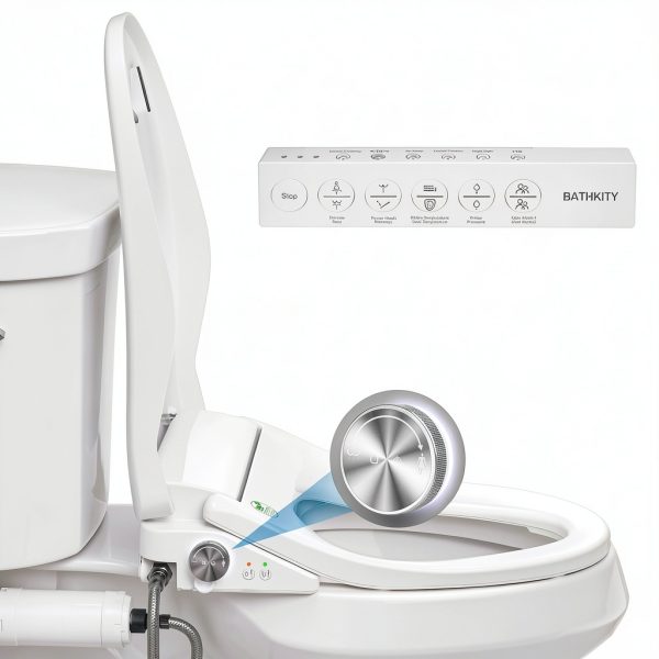 Electric Bidet Toilet Seat with Instant Warm Bidet Wash & Warm Air Dryer, Self-Cleaning Stainless Steel Nozzle, Soft Close Lid, Elongated-4
