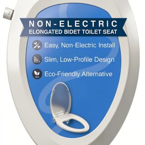 Clear Rear Elongated Bidet Seat Non Electric Adjustable Sprayer-0