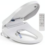 Bidet Toilet Seat, Electric Smart Heated Toilet Seat with Instant Warm Water & Dryer, Multiple Spraying Modes, Self-Clean Nozzle,Remote Control, Night Light, Soft Closed Toilet Lid-0