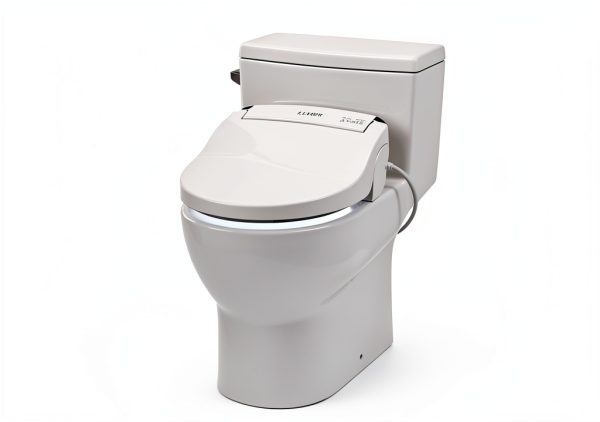 Bidet Toilet Seat ALPHA BIDET JX2 Elongated White Warm Water LED Light-2