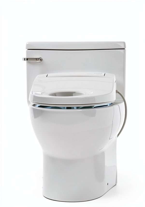 Bidet Toilet Seat ALPHA BIDET JX2 Elongated White Warm Water LED Light-4